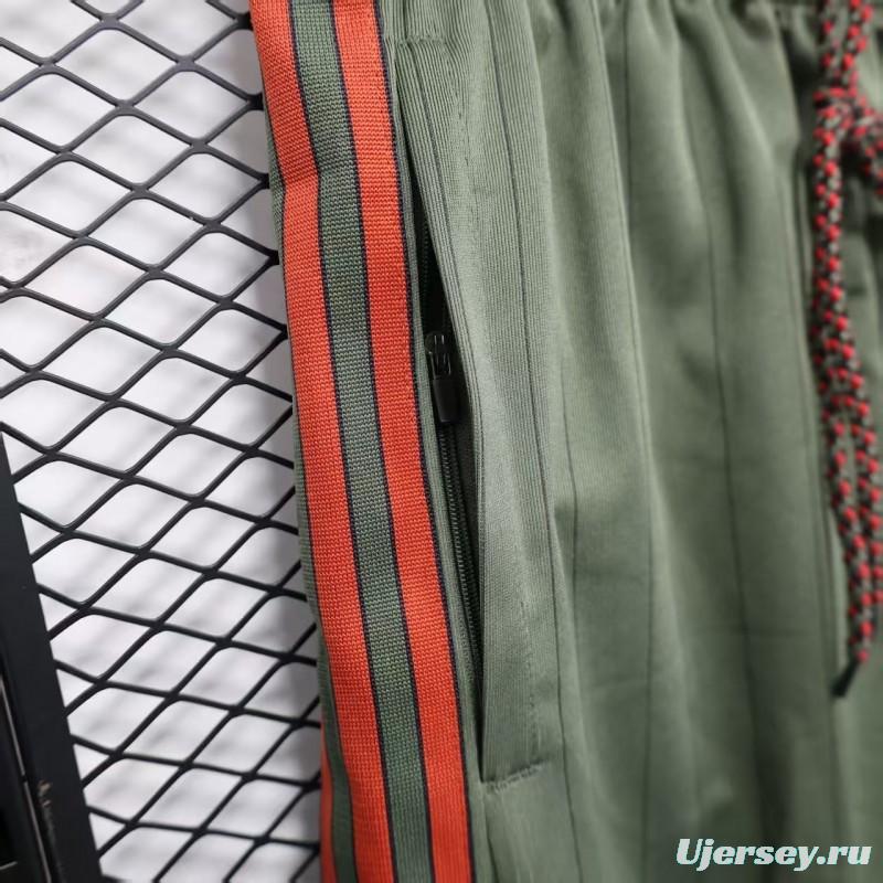 Player Version 25/26 Bayern Munich Olive Green with Orange Side Stripes Shorts