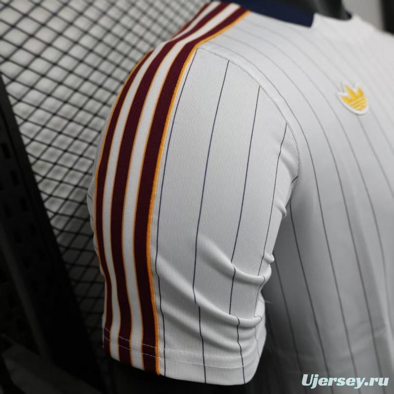 Player Version 25/26 AS Roma White Adidas Original Casual Jersey