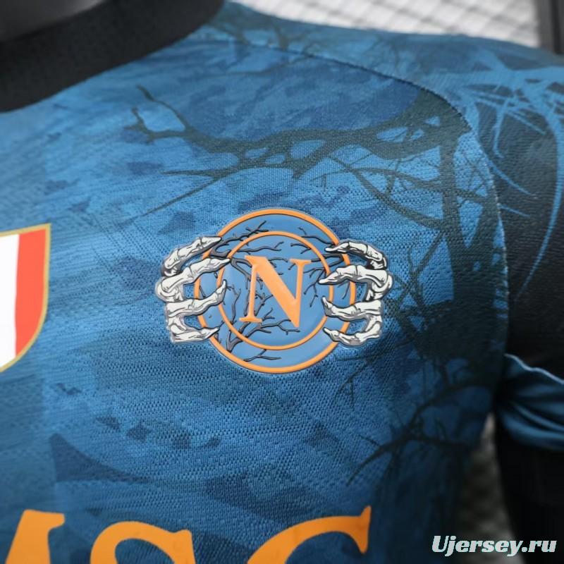 Player Version 25/26 Napoli Halloween Blue Jersey-Glow In Dark