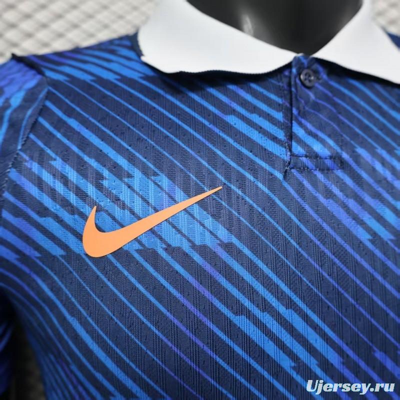 Player Version 2025 France Home Navy Blue Jersey