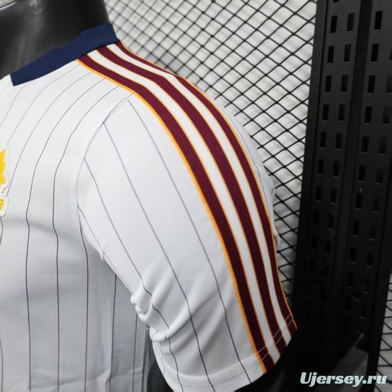 Player Version 25/26 AS Roma White Adidas Original Casual Jersey