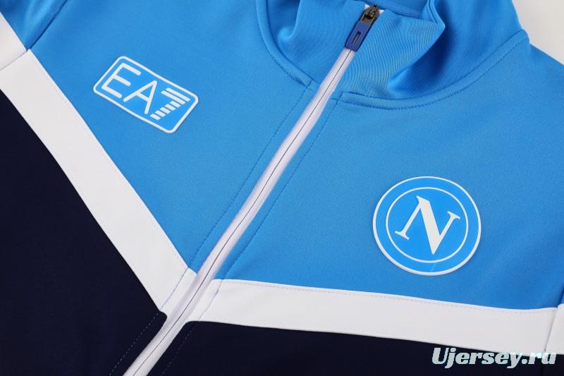 25/26 Napoli Blue/Black Full Zipper Jacket+Long Pants