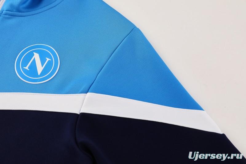 25/26 Napoli Blue/Black Full Zipper Jacket+Long Pants