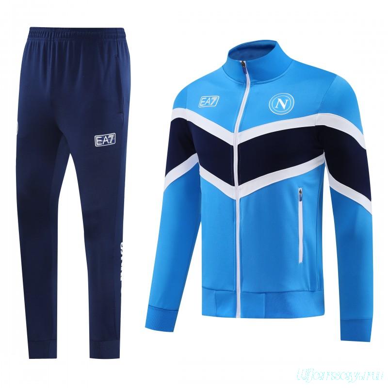 25/26 Napoli Blue/Black Full Zipper Jacket+Long Pants