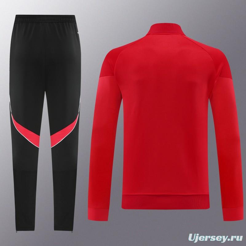 2025 Adidas Red Full Zipper Jacket+Long Pants