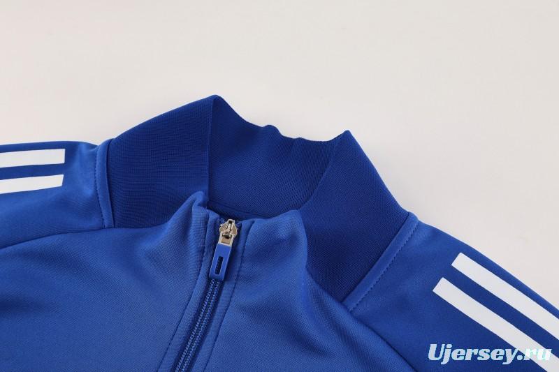 2025 Adidas Colorful Blue Full Zipper Jacket+Long Pants