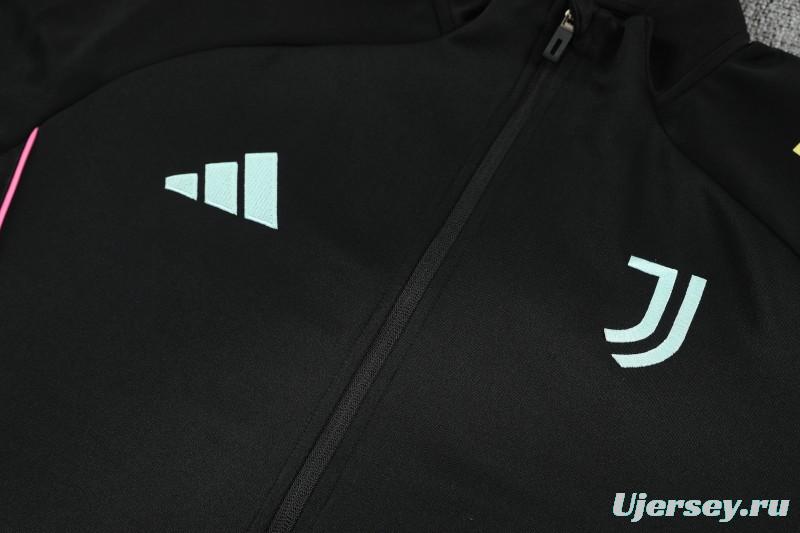 25/26 Juventus Black FULL Zipper Jacket Tracksuit +Long Pants
