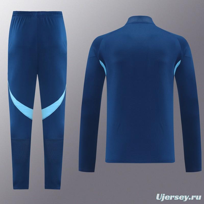 25/26  Adidas Navy Blue Full zipper Jacket Tracksuit+ long pants