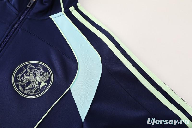 25/26 Ajax Amsterdam Navy Blue Full zipper Jacket Tracksuit+ long pants