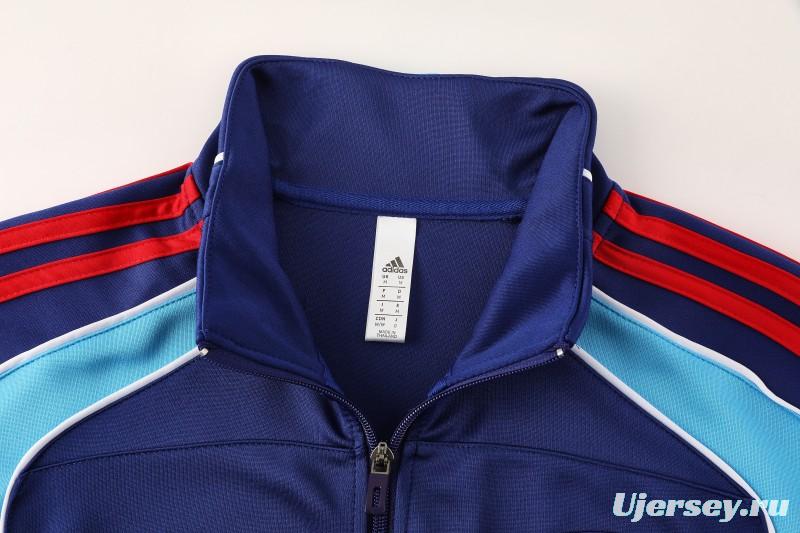 25/26 Arsenal FC Royal Blue Full zipper Jacket Tracksuit+ long pants