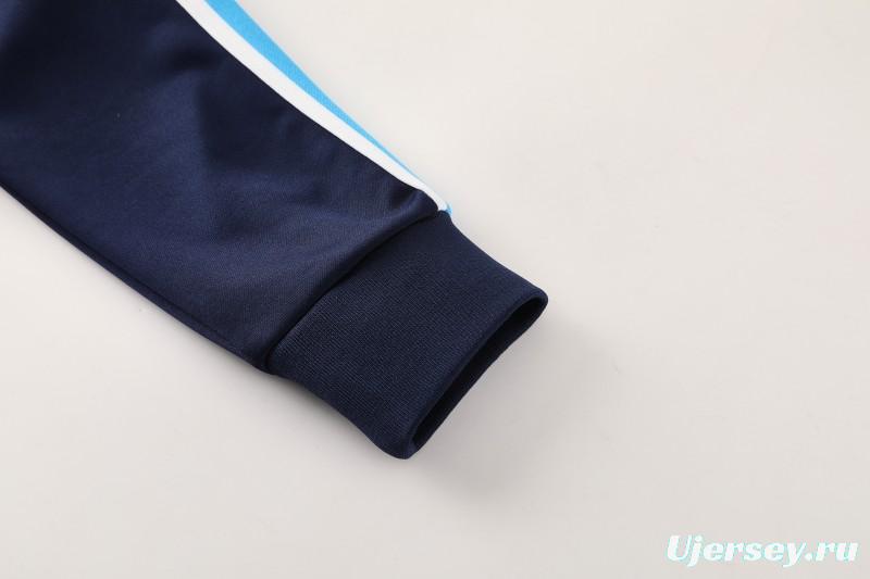 25/26 SSC Napoli Navy Blue  Full zipper Jacket Tracksuit+ long pants