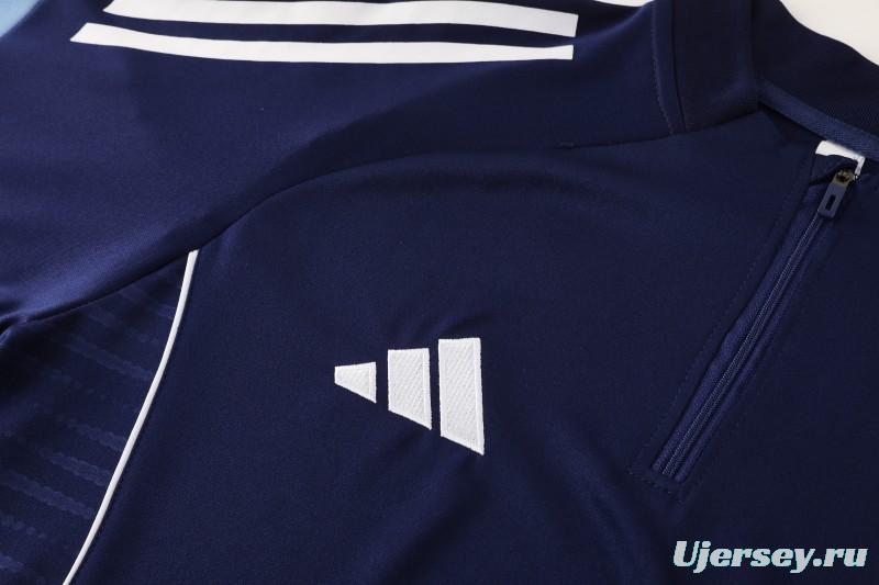 25/26  Adidas Navy Blue Full zipper Jacket Tracksuit+ long pants