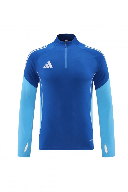 25/26  Adidas Royal Blue/Sky Blue Full zipper Jacket Tracksuit+ long pants