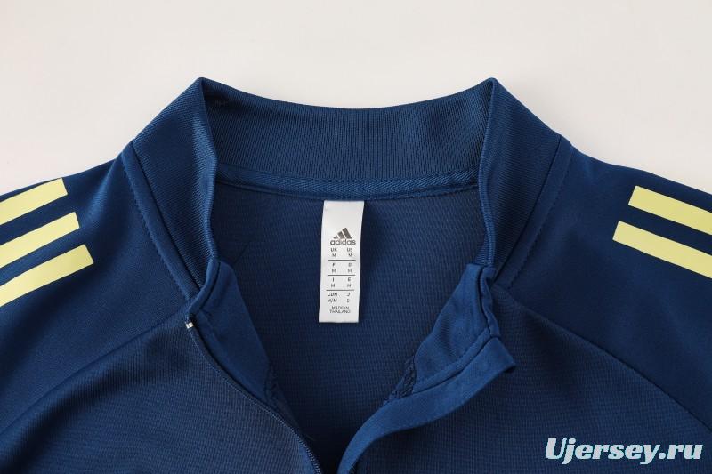 25/26  Adidas Navy Blue Full zipper Jacket Tracksuit+ long pants