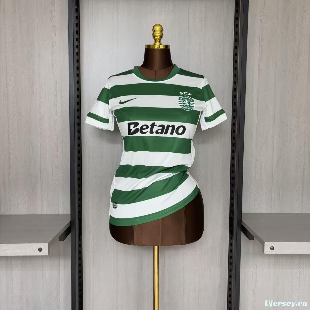 25/26 Women Sporting Lisbon Home Jersey