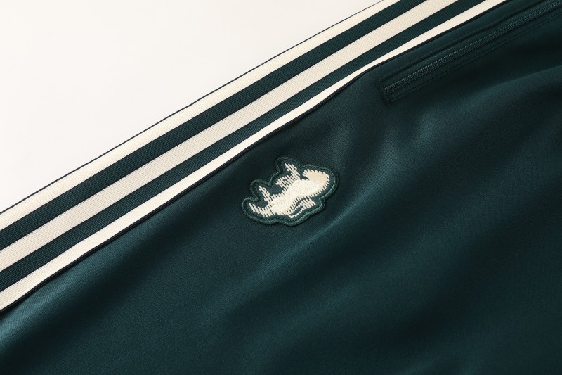 25/26  Juventus Retro Dark Green  Full zipper Jacket Tracksuit+ long pants