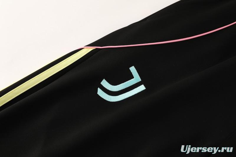 25/26  Juventus Black  Full zipper Jacket Tracksuit+ long pants
