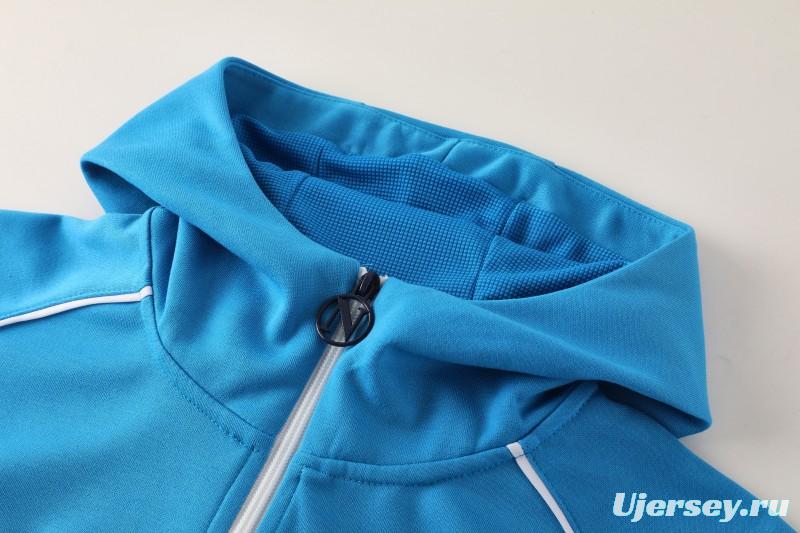 25/26  Napoli Sky Blue  Full zipper Jacket Tracksuit+ long pants