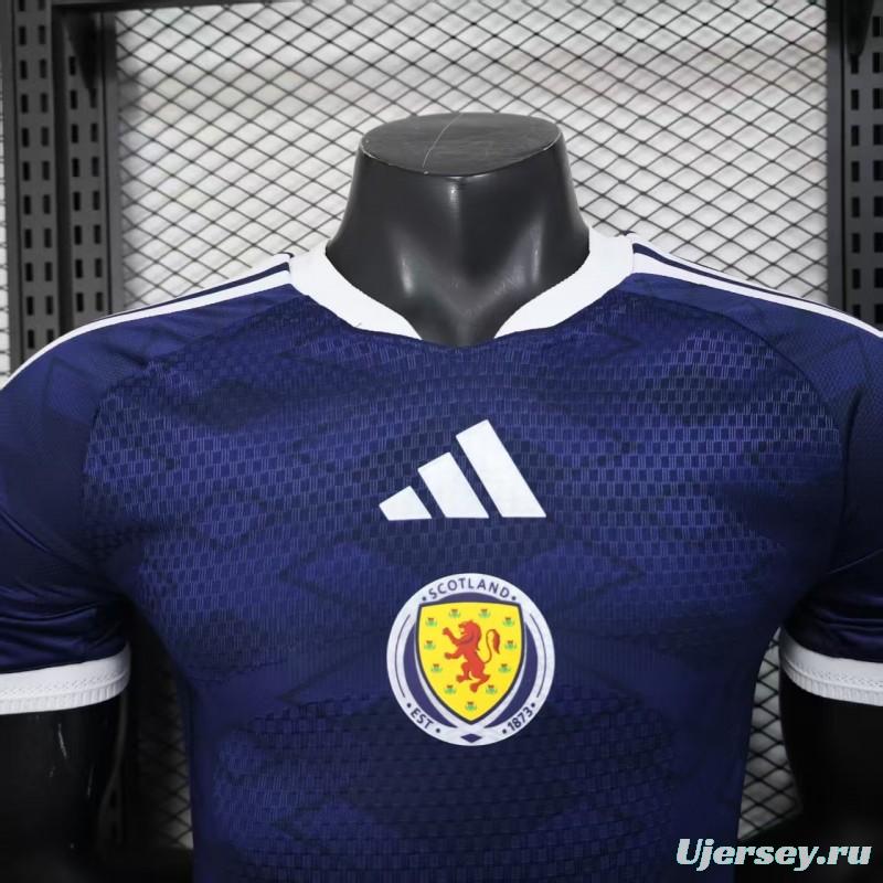 2026 Player Version  Scotland Home Navy Blue  Jersey
