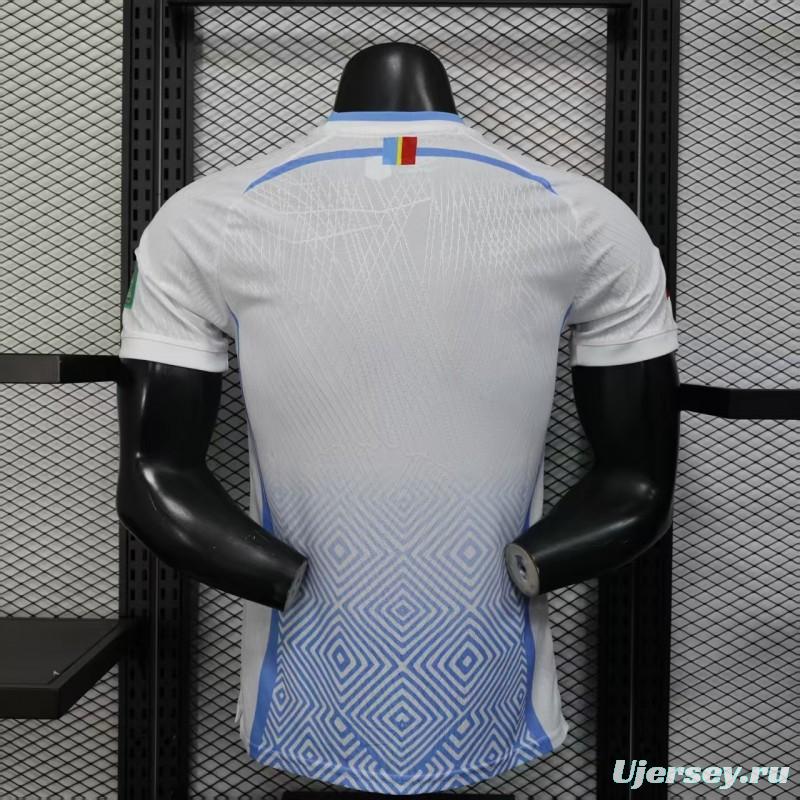 Player Version 2026 DR Congo Third White Blue Geometric Jersey
