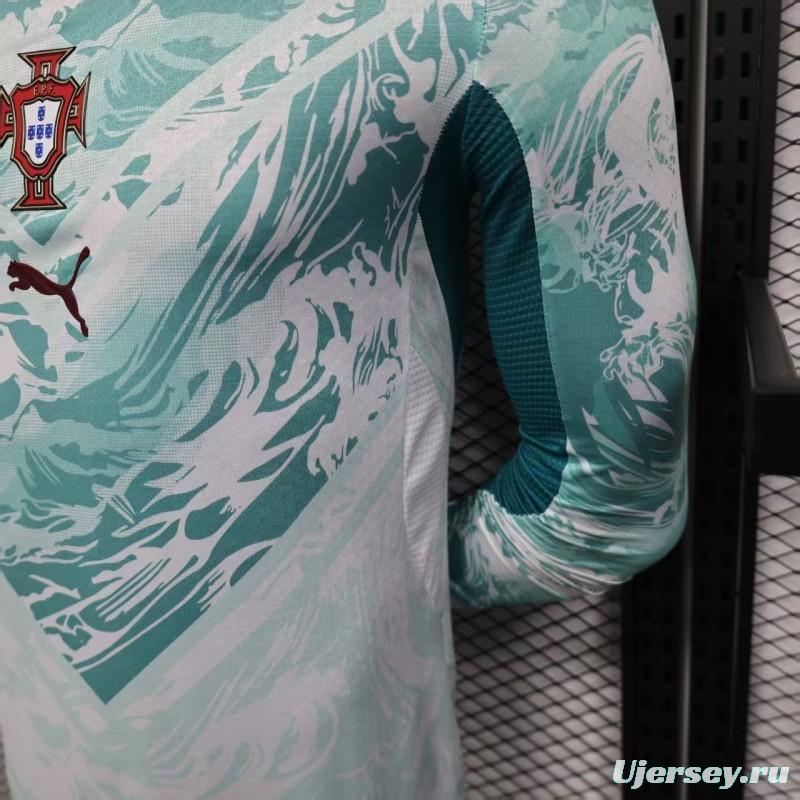 2026 Player Version  Portugal Away White  Long Sleeve Jersey