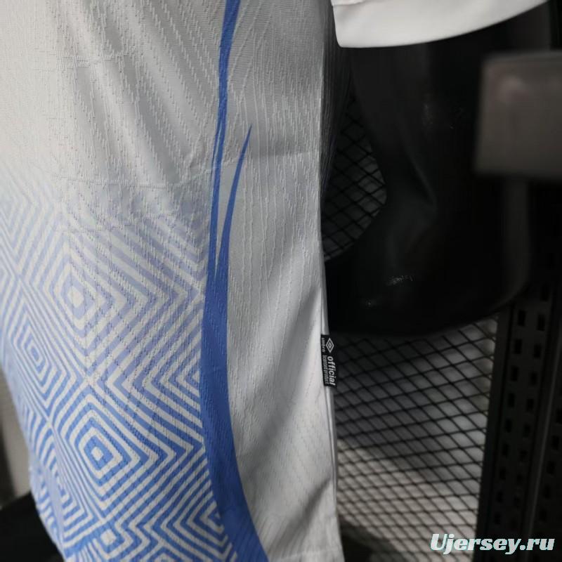 Player Version 2026 DR Congo Third White Blue Geometric Jersey