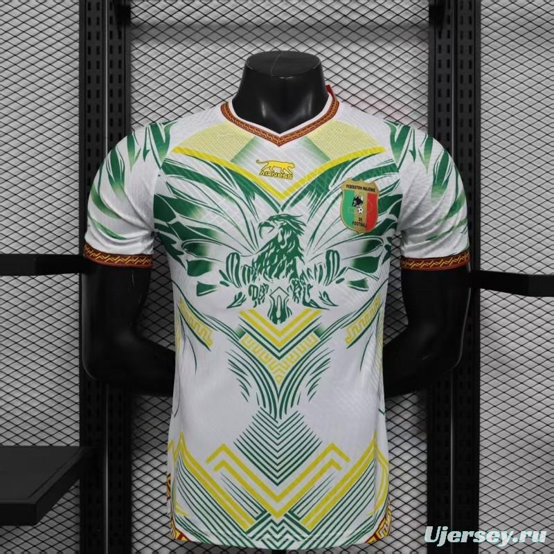 Player Version 2026 Mali Away White with Eagle Pattern Jersey