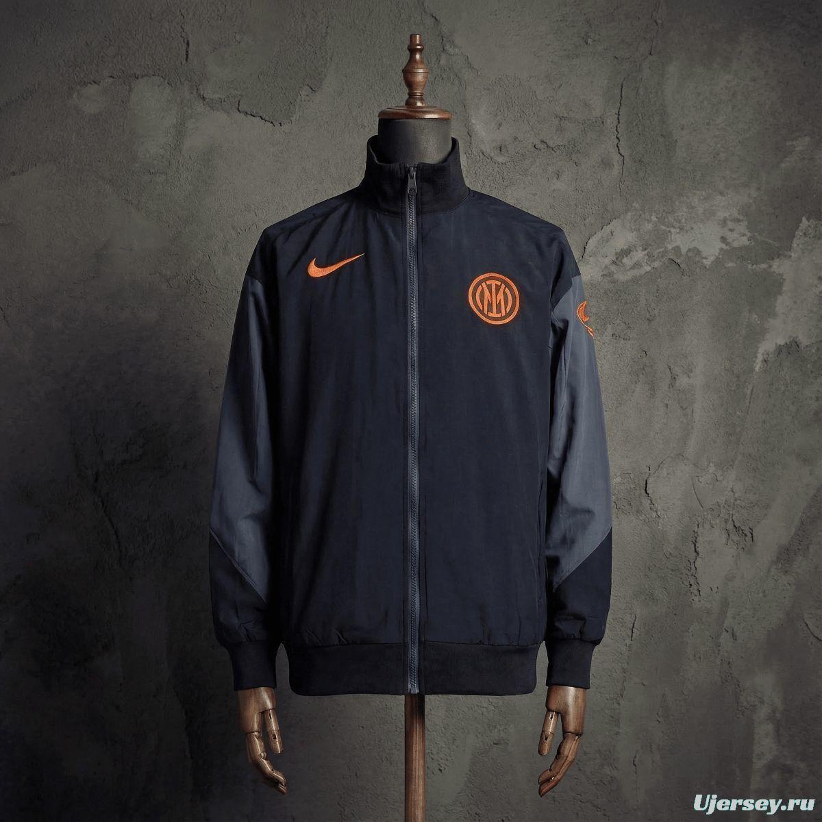 2026 Inter Milan Black Jacket Windbreaker