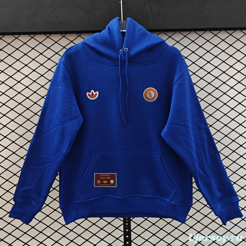 Player Version 2026  Aston Villa x Adidas Home Embroidered Fleece Hoodie 9 Colors