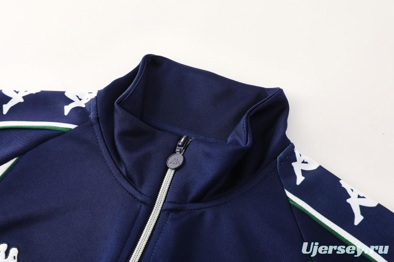 26/27 Real Betis x Kappa Navy Blue  Full Zipper Jacket Tracksuit + Long Pants