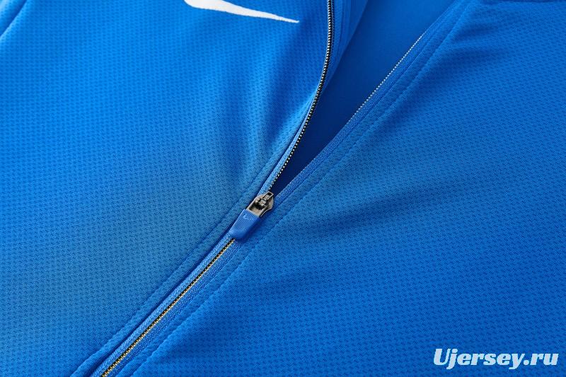2026 NIKE Blue Full Zipper Jacket + Long Pants