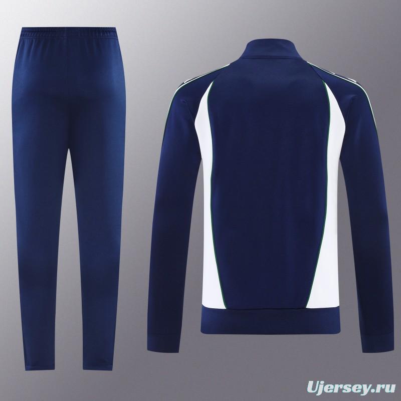 26/27 Real Betis x Kappa Navy Blue  Full Zipper Jacket Tracksuit + Long Pants