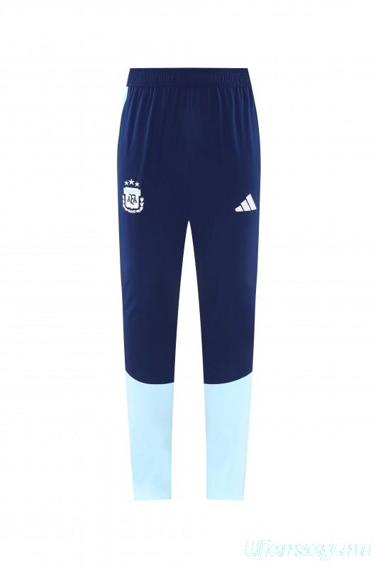 2026 Argentina Navy Blue Full Zipper Jacket + Long Pants