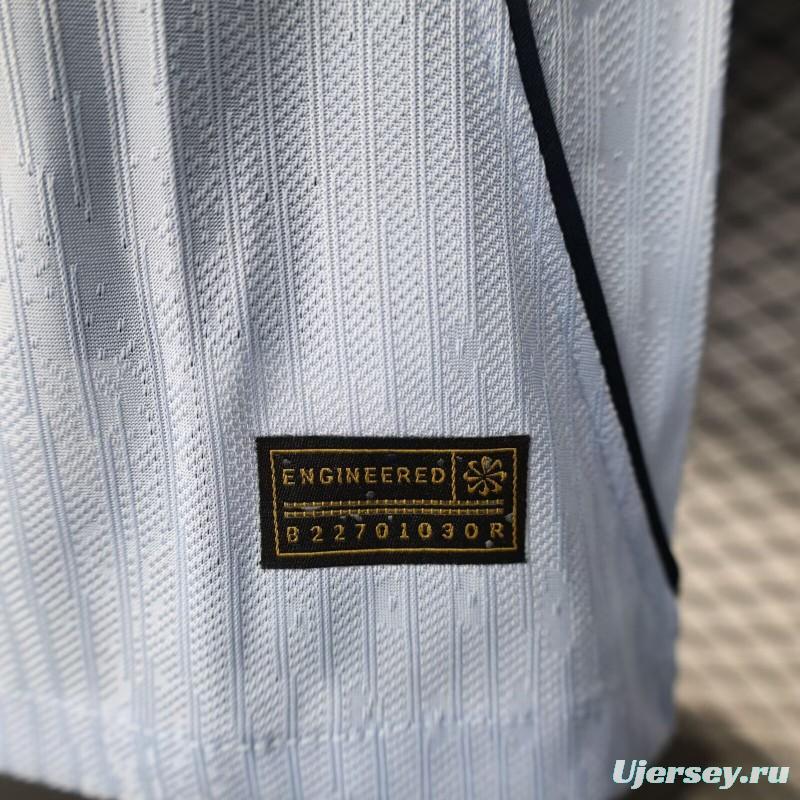 2026 Player Version Uruguay Light Blue with White Collar Long Sleeve Jersey