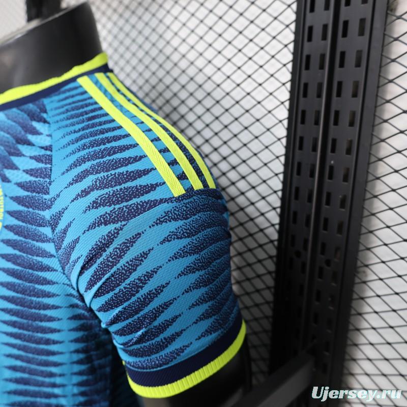 2026 Player Version Colombia Blue with Wavy Zigzag Pattern Jersey