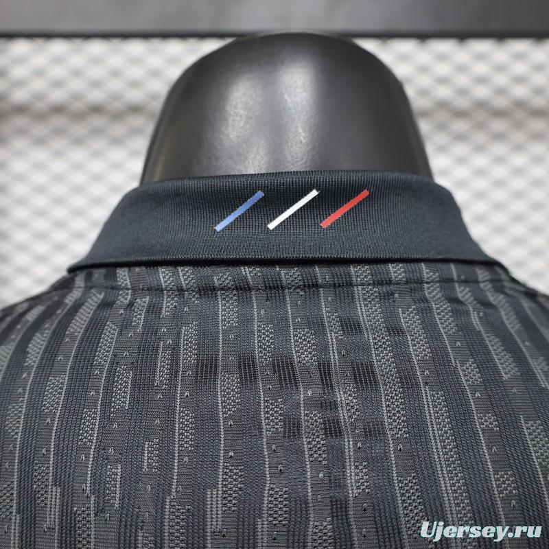 Player Version PSG 25/26 Paris Saint-Germain Black with Grey  Long Sleeve Jersey