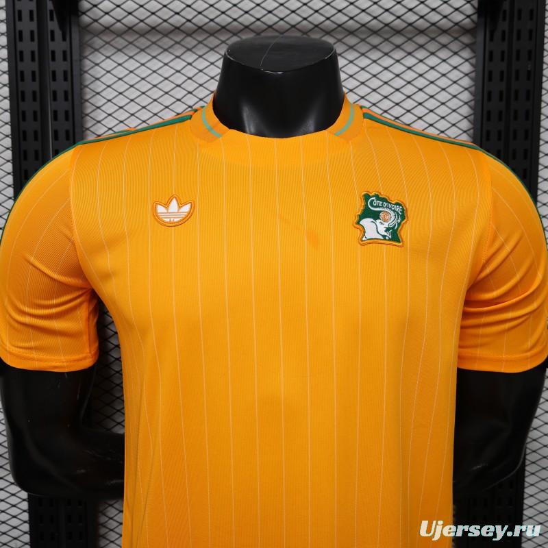 Player Version 2026 Ivory Coast Orange Terrace Icons White Jersey