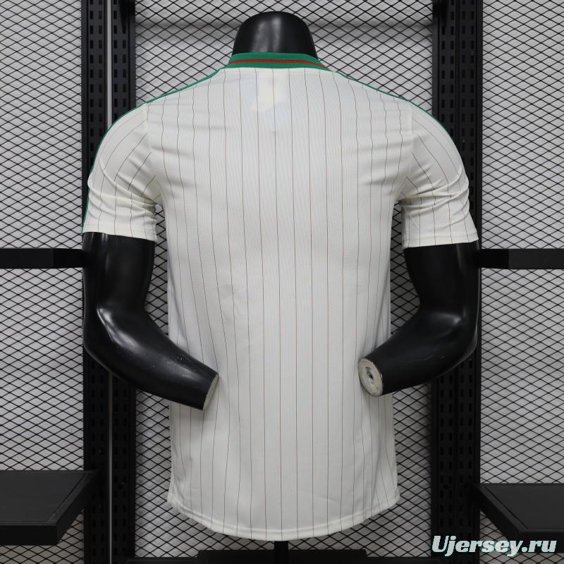 2026 Player Version Algeria White with Green Pinstripes Jersey