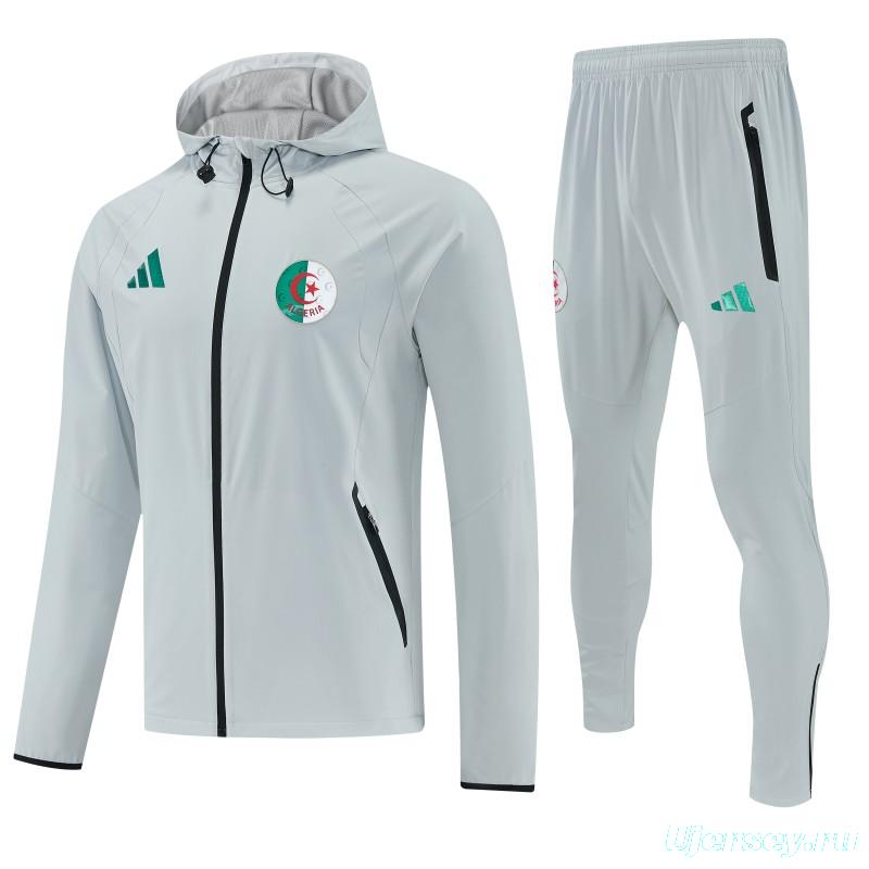 26/27 Algeria Full Zipper Hooded Jacket Tracksuit + Long Pants