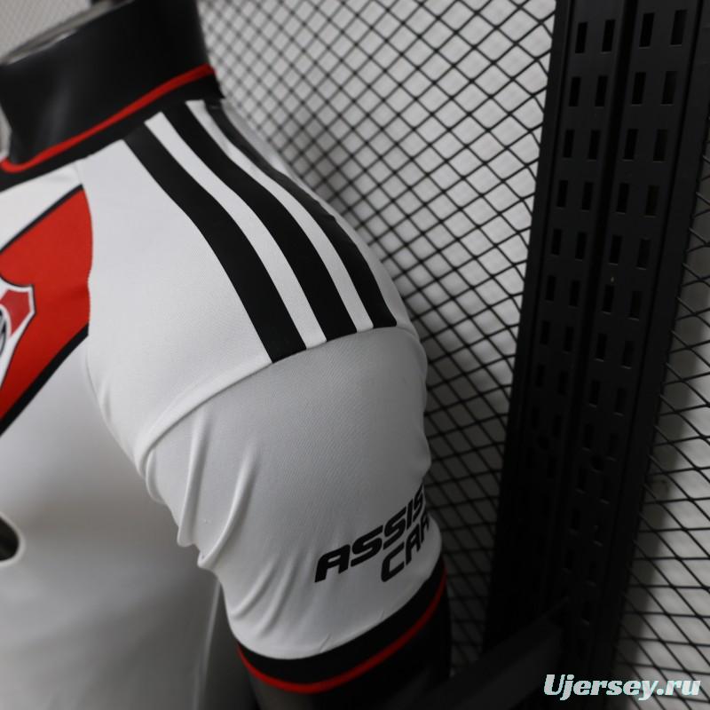 Player Version 26/27 River Plate Home White with Red Diagonal Sash Jersey