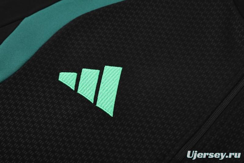 26/27  Mexico Black Half Zipper Jacket Tracksuit + Long Pants