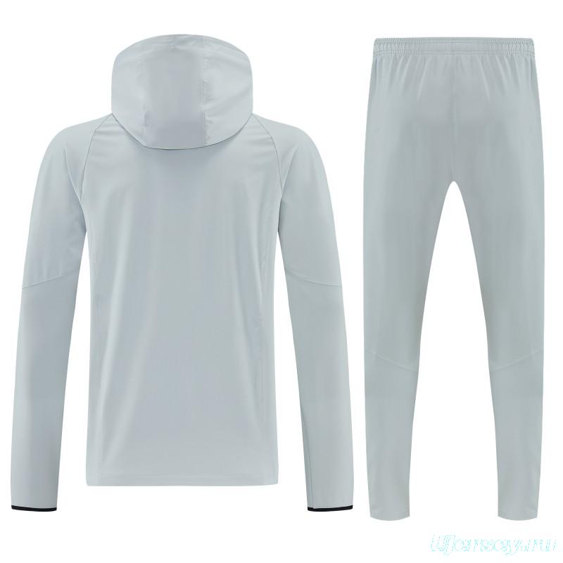 26/27 Algeria Full Zipper Hooded Jacket Tracksuit + Long Pants