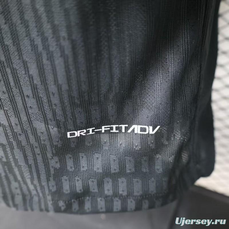 Player Version 26/27 Vasco da Gama Home Black with White Diagonal Sash Jersey