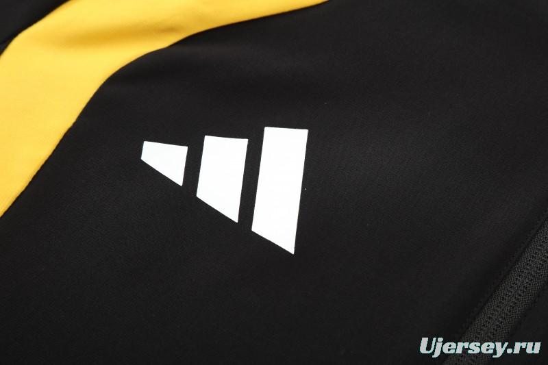 26/27 Germany Black Full Zipper Jacket Tracksuit + Long Pants