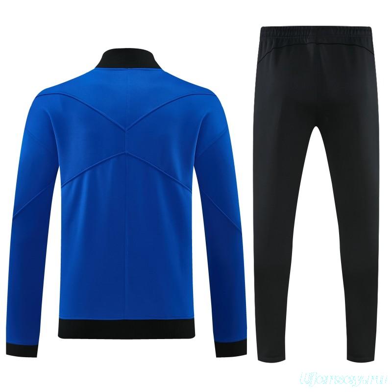 26/27 Inter Milan Blue Full Zipper Jacket Tracksuit + Black Long Pants