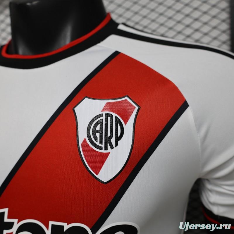 Player Version 26/27 River Plate Home White with Red Diagonal Sash Jersey