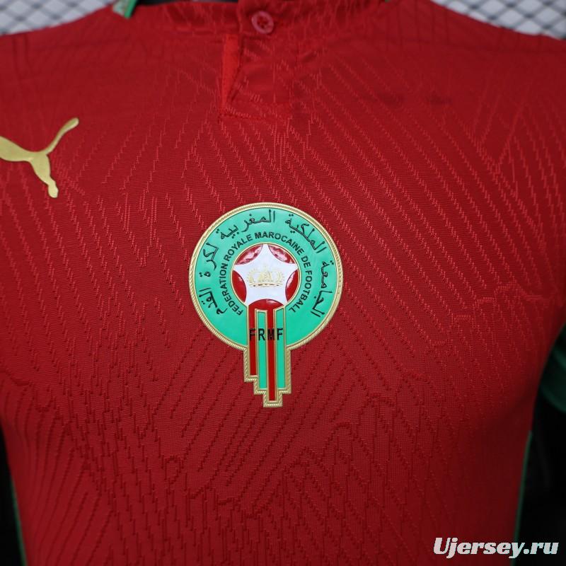 Player Version 26/27 Morocco Red & Green Home Jersey