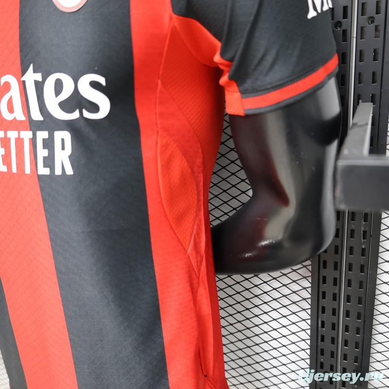 Player Version 26/27 AC Milan Red & Black Vertical Stripe Home Jersey