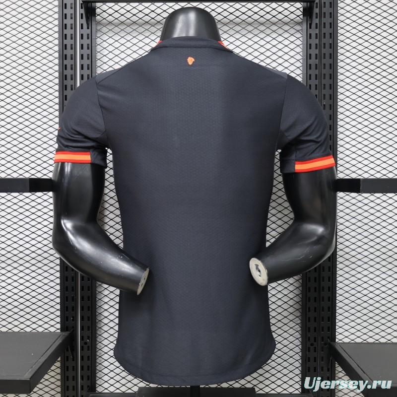 Player Version 26/27 AC Milan Away Navy Blue with Copper Orange Accents Jersey