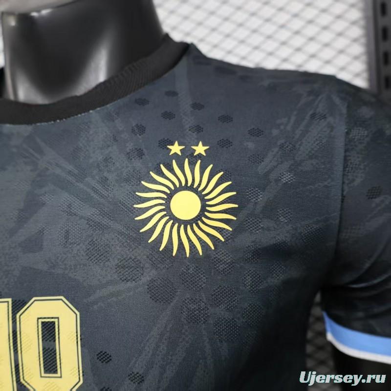 Player Version 2026 Argentina Black with Gold Sun Special Edition Jersey